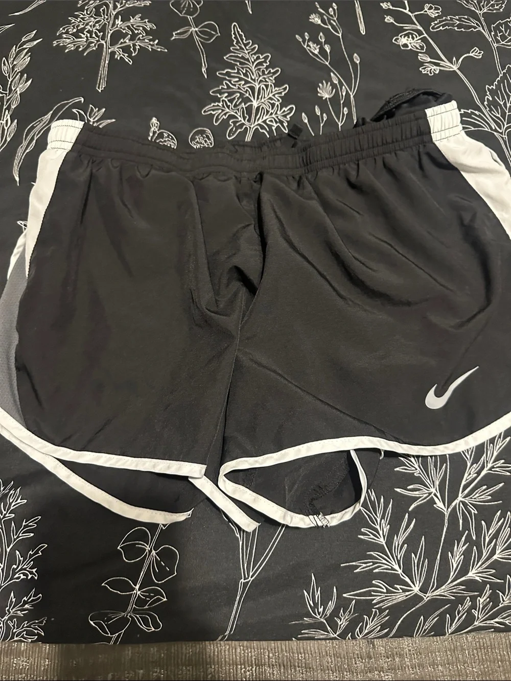Nike Black and White Women's Athletic Running Shorts